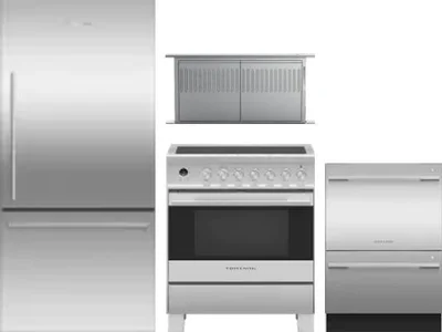 4 Piece Package Includes Refrigerator, Range, Hood And Dishwasher